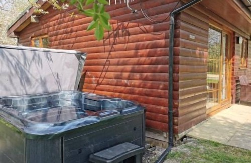 East Huntspill Cabin | The Duckling Lodge (private hot tub)