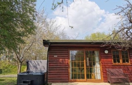 East Huntspill Cabin | The Duckling Lodge (private hot tub)