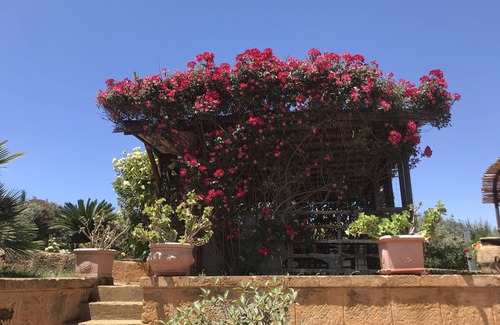 Agrigento Ski Chalet | "The Garden of Athena" suite evocative view of the Valley of the Temples.