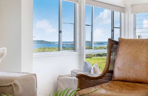 Coffs Harbour Apartment | The Lookout Lounge | 5BR Coastal Home with Pool and Stunning Views