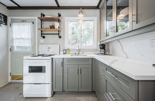 Northern Bruce Peninsula Cottage | The Red Barn - Rustic lakefront cottage near Tobermory with sunset views and cozy charm.