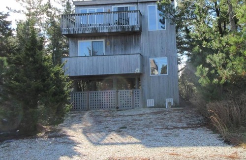 Barnegat Light House | This pet friendly home is located on the ocean block in Barnegat Light, close to the beach.