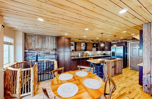 Ponderosa Trails House | Three-story mountain-view home with fireplaces, washer/dryer, AC, dog-friendly!