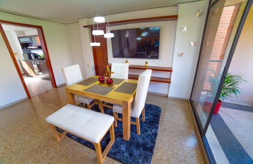 Guayabal Apartment | Top floor apt w/Balcony in El Poblado, 1 minute walk to SantaFe Mall!