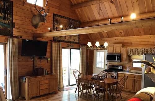 Meredith House | Top Notch Luxury Log Cabin with private beach boat slip. LONG TERM WINTER RENTAL