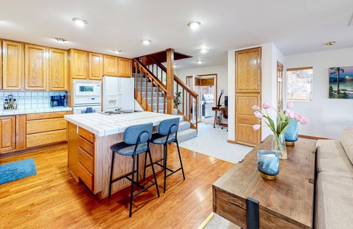 Crystal Bay House | Treetop hideaway with lake-view loft & decks, home office, game room & grill