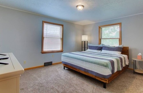 North Canton Apartment | Two Bedroom King Suite near Hall of Fame w/ Garage