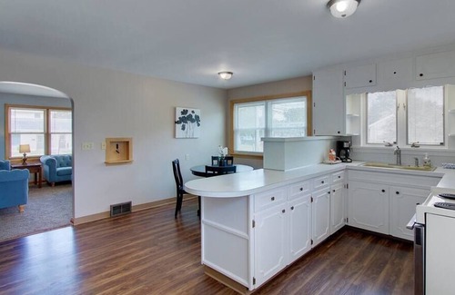 North Canton Apartment | Two Bedroom King Suite near Hall of Fame w/ Garage