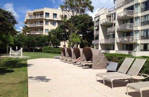 Oceanside Condo | Two bedroom, ground floor, oceanfront Marriott condo in Sea Pines on HHI!
