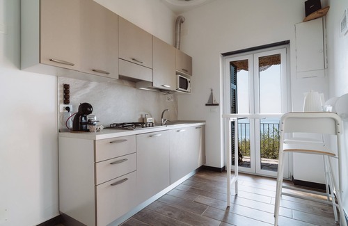 Sori Apartment | Two Rooms apartment with private garden, pool and sea view, next to the beach