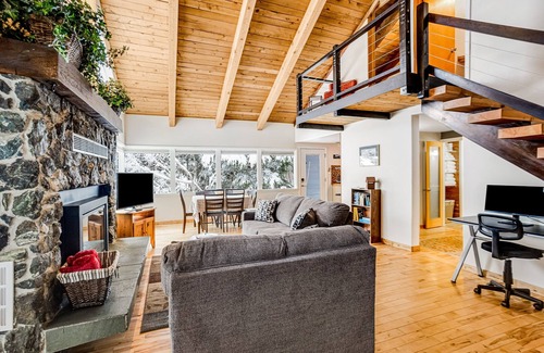 Girdwood House | Two-story, dog-friendly retreat with deck, fireplace, W/D, & mountain view