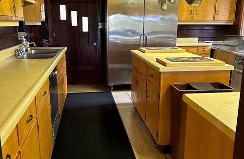 Wellston Cabin | Unique 3 building lodge sleeps 22 people. Heart of the National Manistee Forest.