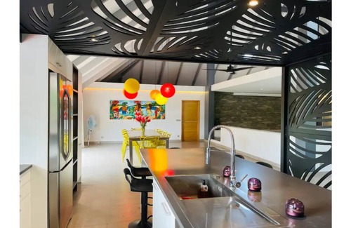 Point Matira Villa | Unique luxuous 350sq m Villa with pool, fitness area, home cinema lounge .