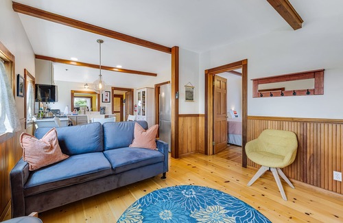 Old Town House | Updated, dog-friendly cottage with bay views, wraparound deck & EV charger
