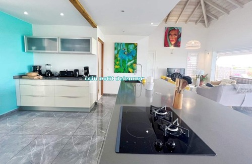 Saint-Francois Villa | Villa an kann la' large heated balneotherapy pool in a pretty tropical garden