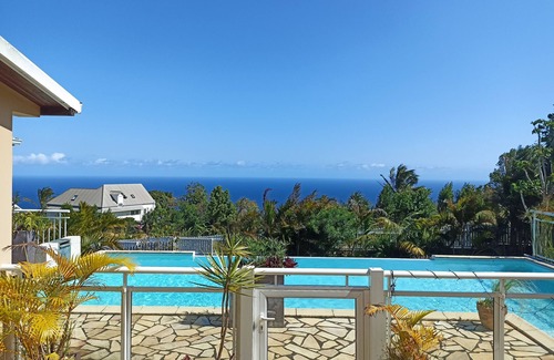 Saint-Joseph Villa | Villa Entre Terre et Mer with infinity pool and kitchen