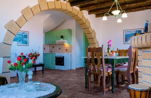 Agia Other | Villa Jokasta in Stalos in Secluded Place with Pool, BBQ, Jacuzzi, Sea Views