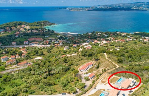 Lassi Villa | Villa Lassi Fos: Large Private Pool, Walk to Beach, Sea Views, A/C, WiFi