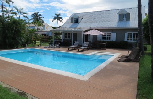 La Saline Les Bains Villa | Villa Laurier Rose 'with pool 300 meters from the beach and lagoon of Saline