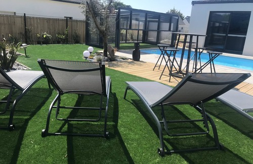 Le Tour-du-Parc House | Villa with heated pool, SPA, hammam 5 minutes from the beach!