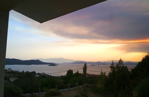 Nea Styra Villa | Villa with sea view, grand terrace, 90 min from airport of Athens, close beach
