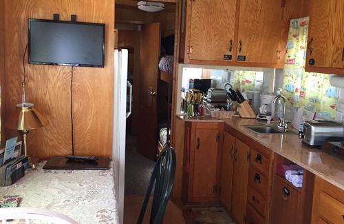 Baker House | Vintage remodeled 1952 trailer with wonderful views of the mountains.