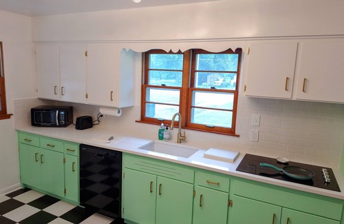 Benton Harbor House | Vintage Vibe & Mid-Century Charm in This Cozy 2-Bed Stay!