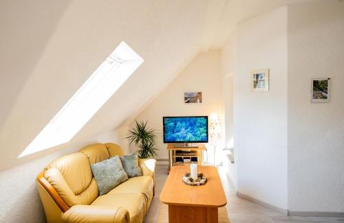 Sebnitz Apartment | Waldblickwohnung mit schöner Terrasse und Kamin