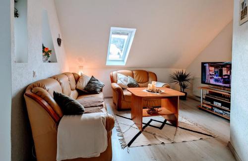 Sebnitz Apartment | Waldblickwohnung mit schöner Terrasse und Kamin