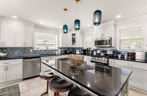 Crystal Beach House | Walk to Beach! Private Pool & Golf Cart Included!