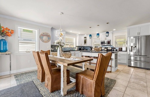 Crystal Beach House | Walk to Beach! Private Pool & Golf Cart Included!