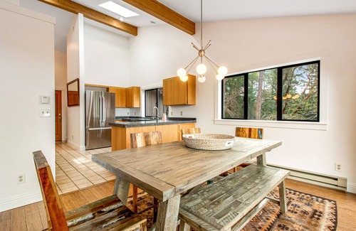 Eastsound House | Water view retreat with private hot tub, deck, grill & free WiFi