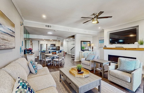Shelter Cove Villa | Waterfront, dog-friendly condo at Shelter Cove with pool, deck & harbor view