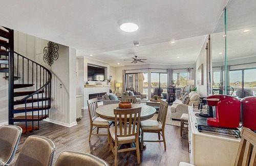 Shelter Cove Villa | Waterfront, dog-friendly condo at Shelter Cove with pool, deck & harbor view