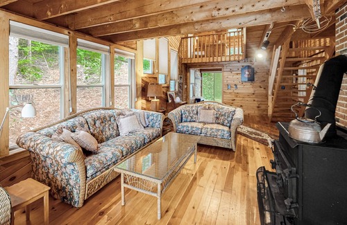 Nobleboro House | Waterfront, dog-friendly home on Damariscotta Lake with dock, views & deck