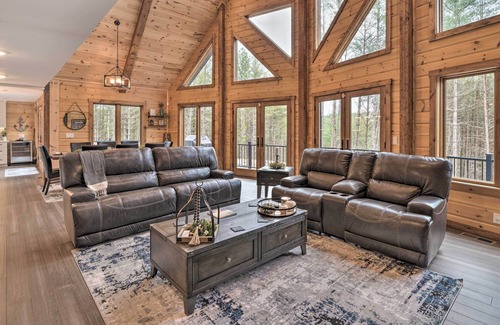 Nebo House | Waterfront Home Rental on Lake James w/ Dock!