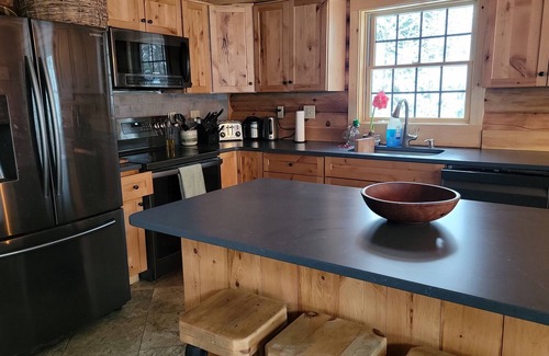 Hebron House | Waterfront Newfound Lake Spacious 4 Season Log Home near water's edge 5 Bedroom