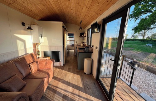 Clyst Saint Lawrence Cabin | Whimple Shepherd Hut, Sleeps 2, Wood Fire & Garden