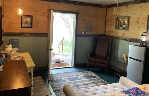 Helena Cabin | Wildly Comfortable Cabin with Queen bed at Norwegian Wood Ranch