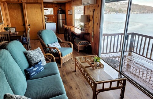 Laconia Cabin | Winnipesaukee Lakefront Cabin w/Private Dock Slip