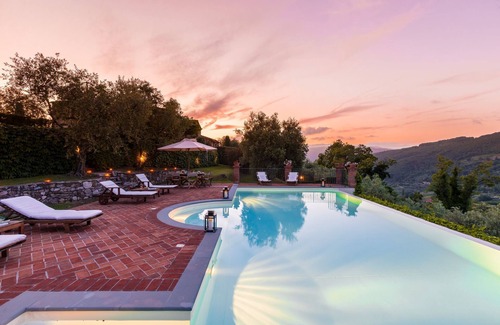 Monsummano Terme Villa | Wonderful private villa with A/C, private pool, hot tub, WIFI, TV, patio and panoramic view