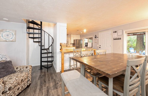 Copalis Beach House | Woodland home with hot tub & fireplace - around the corner from beach path
