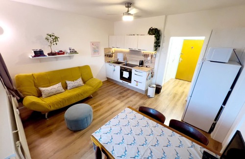 Bratislava Apartment | Yellow Couch
