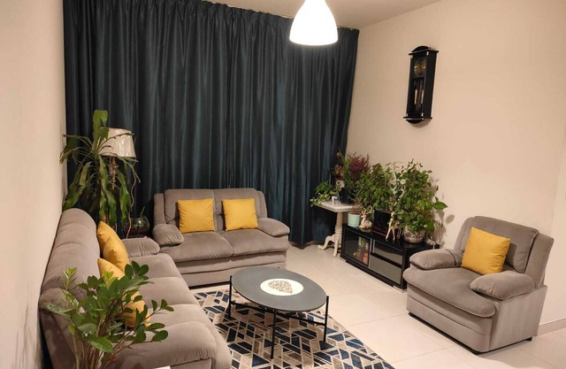 1-bedroom space in modern apartment