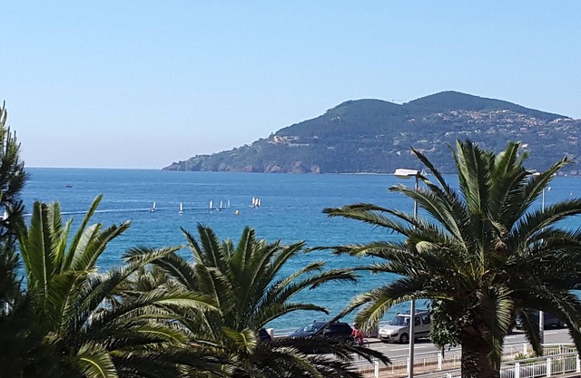 1-minute walk to the beach, superb sea view, private parking, terrace.
