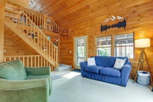 2 Mi to Boat Ramp Log Cabin in New Hampshire