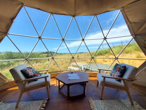 2 Waipu Thunderdomes Eco Off-grid Luxury Glamping Seaview Dome