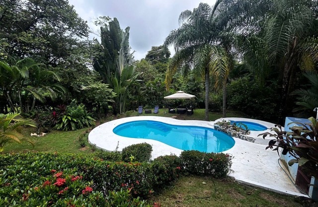 3-bedroom Villa, with tropical gardens and pool, 3km from the beach.
