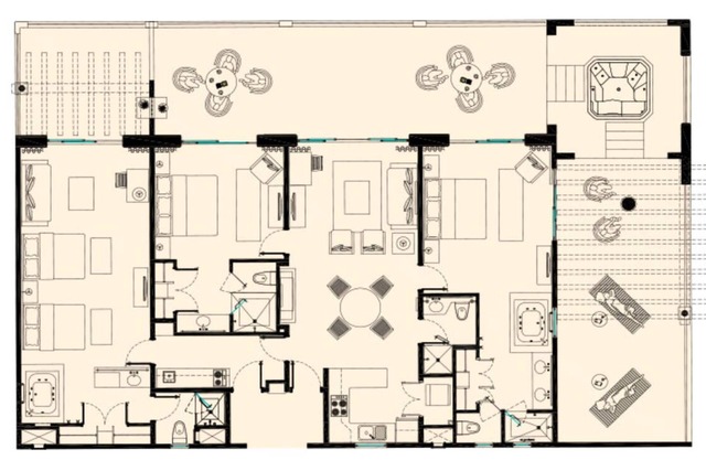 3 BR WATERFRONT PENTHOUSE - VILLA DEL PALMAR/LORETO - other size suites availabl