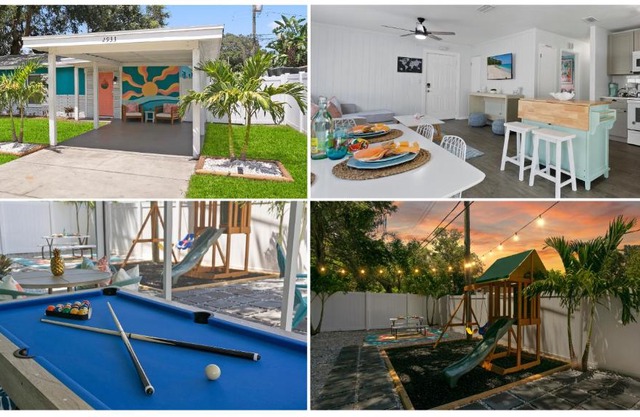 5 min Beaches~Mini Golf~Pool Table~Pets~KING BED +